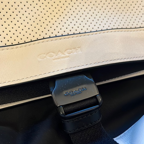 Coach Bags Coach Getaway Backpack In Cream Leather Black Trim Poshmark